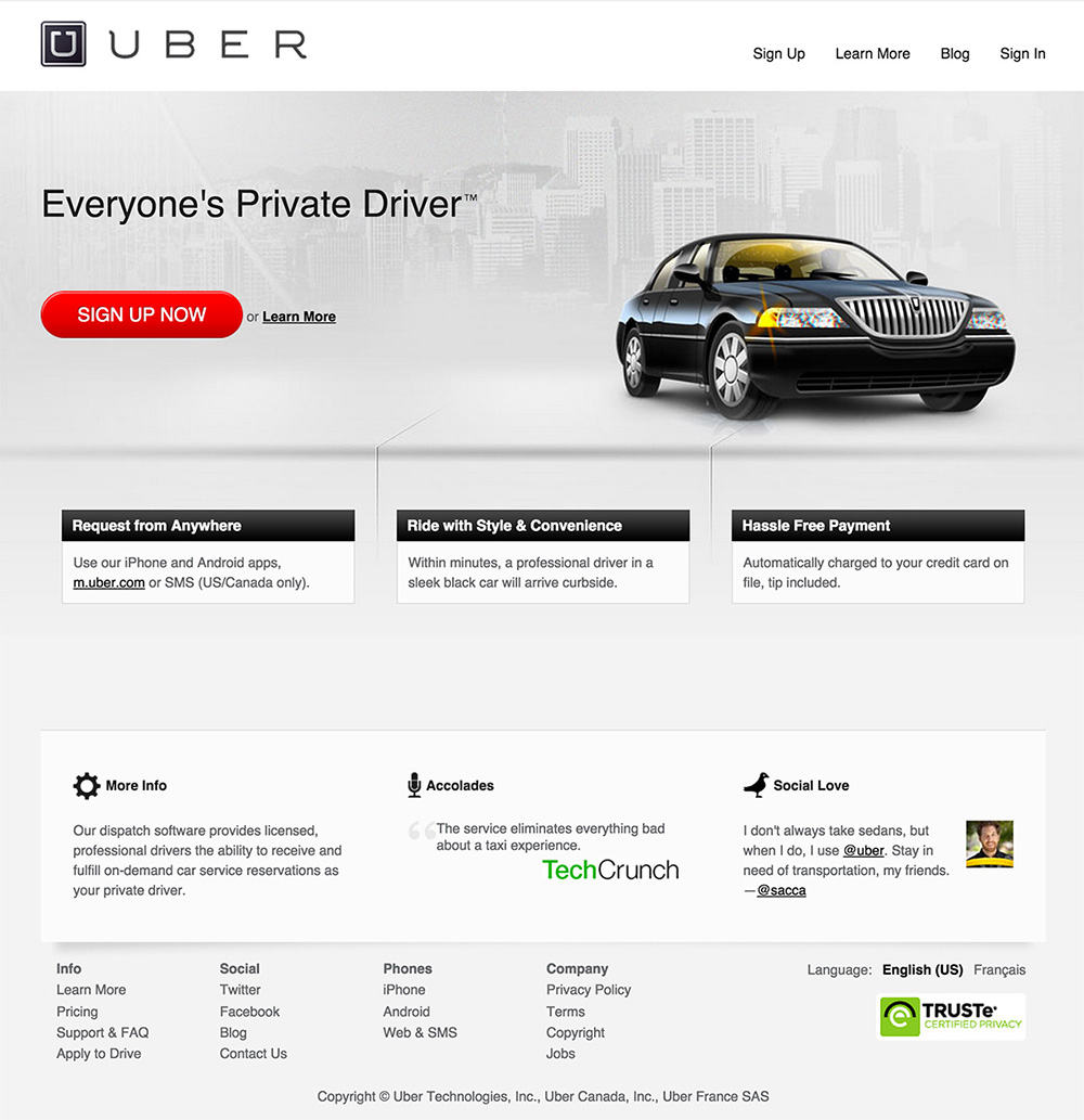 homepage uber 2012