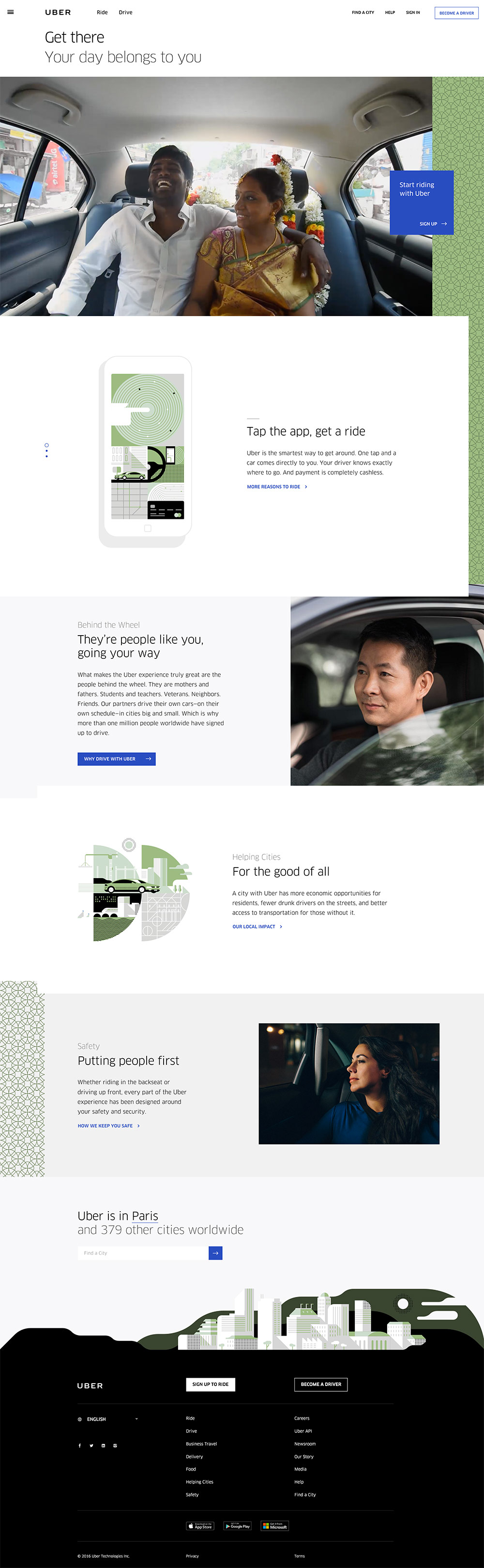 homepage uber 2016