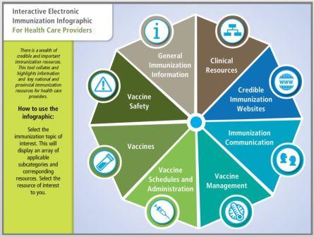 Interactive Electronic Immunization Infographic for health care providers