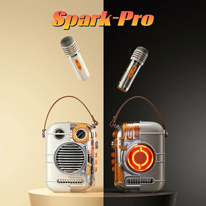 音響体験とデザインの融合を追求した次世代ポータブルスピーカー! Divoom Spark Pro ポータブルカラオケ デュアル マイク パーティー