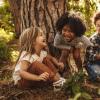 Kids in the Forest Having Fun