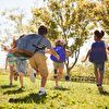 Kids Running Happily After Lessons Ended