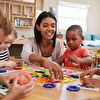 Young Nanny Holding Art Session