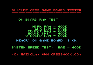 Suicide CPS2 Game Board Tester v2