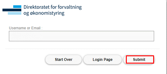 Bildet viser knappen submit i systemet