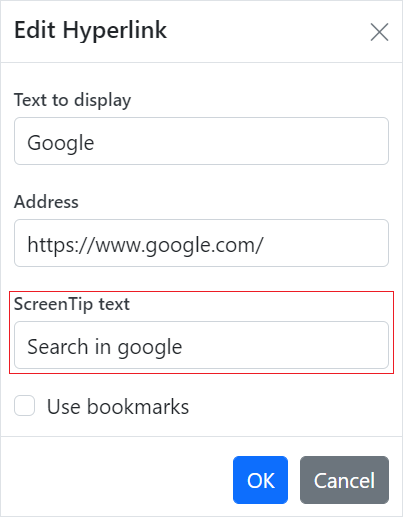 Add or modify the screen tip text for hyperlinks in a Word document.