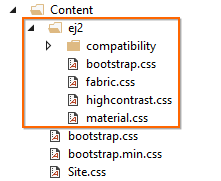 aspnetmvc5 installed ej2 styles