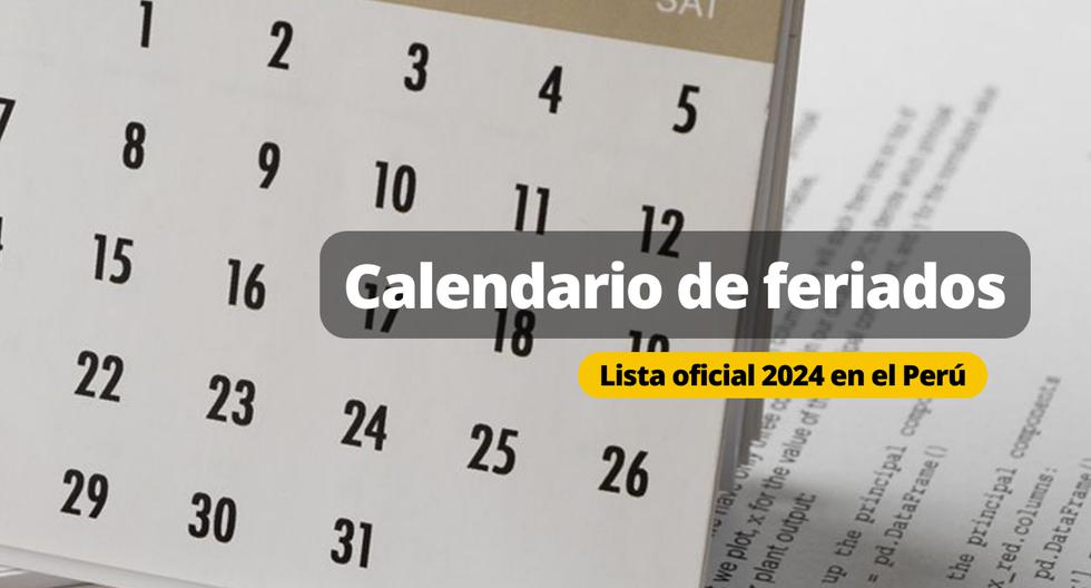 REVISA, Calendario de feriados y días no laborables 2024 en Perú