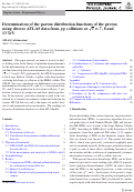 Cover page: Determination of the parton distribution functions of the proton using diverse ATLAS data from pp collisions at s=7, 8 and 13 TeV