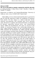 Cover page: Abstract #4380 The role of microglia in synaptic rewiring by early-life adversity