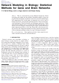 Cover page: Network modeling in biology: statistical methods for gene and brain networks.