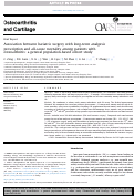 Cover page: Association between bariatric surgery with long-term analgesic prescription and all-cause mortality among patients with osteoarthritis: a general population-based cohort study