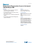 Cover page: Robust Axonal Regeneration Occurs in the Injured CAST/Ei Mouse CNS