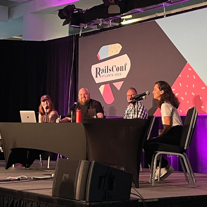 Background for Railsconf 2023: A Ruby Community Podcast Live with Irina Nazarova