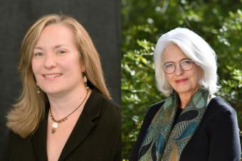 Professor Charlotte Canning on the left and Associate Professor Laurie Scott on the right