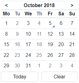 DatePicker Disabled Days of Week