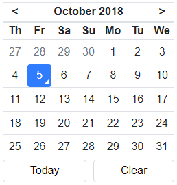 DatePicker First Day of Week