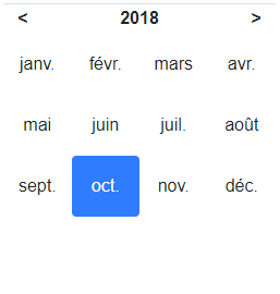 DatePicker Localization Months