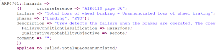 ARP4761 Hazards assignment