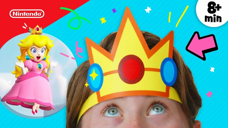 Make your own Princess Peach Crown with this craft video