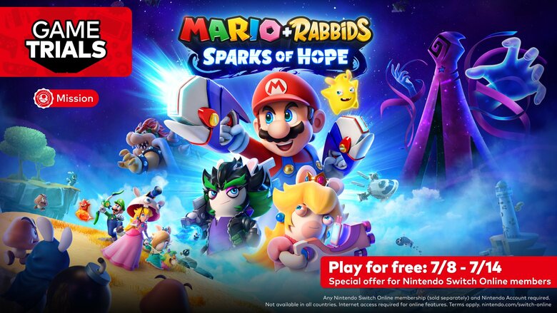 Mario + Rabbids: Sparks of Hope is North America's latest Switch Online Free Game Trial