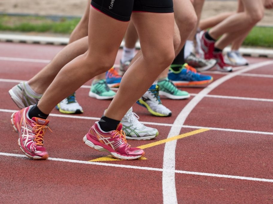 feet on a track