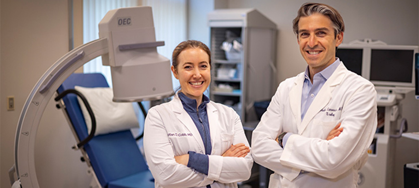 UC Davis Health endourologists Kaitlan Cobb and Noah Canvasser