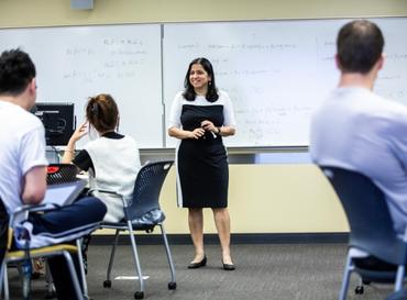 Associate Professor Shatakshee Dhongde teaches in ECON 3161: Econometric Analysis. 