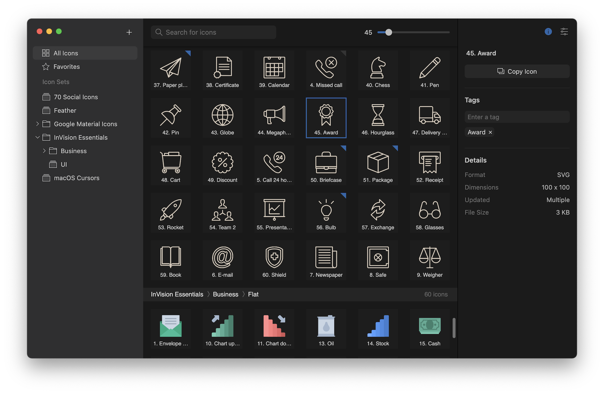 Iconset SVG Organizer