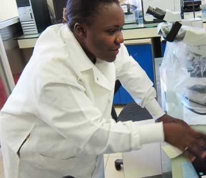 Woman working in lab