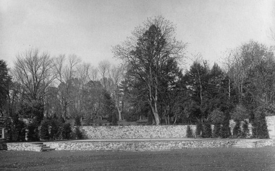 black and white photo of a theatre 