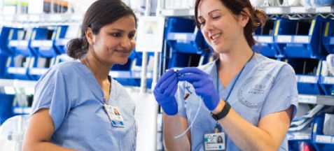 Doctors collaborating in a lab