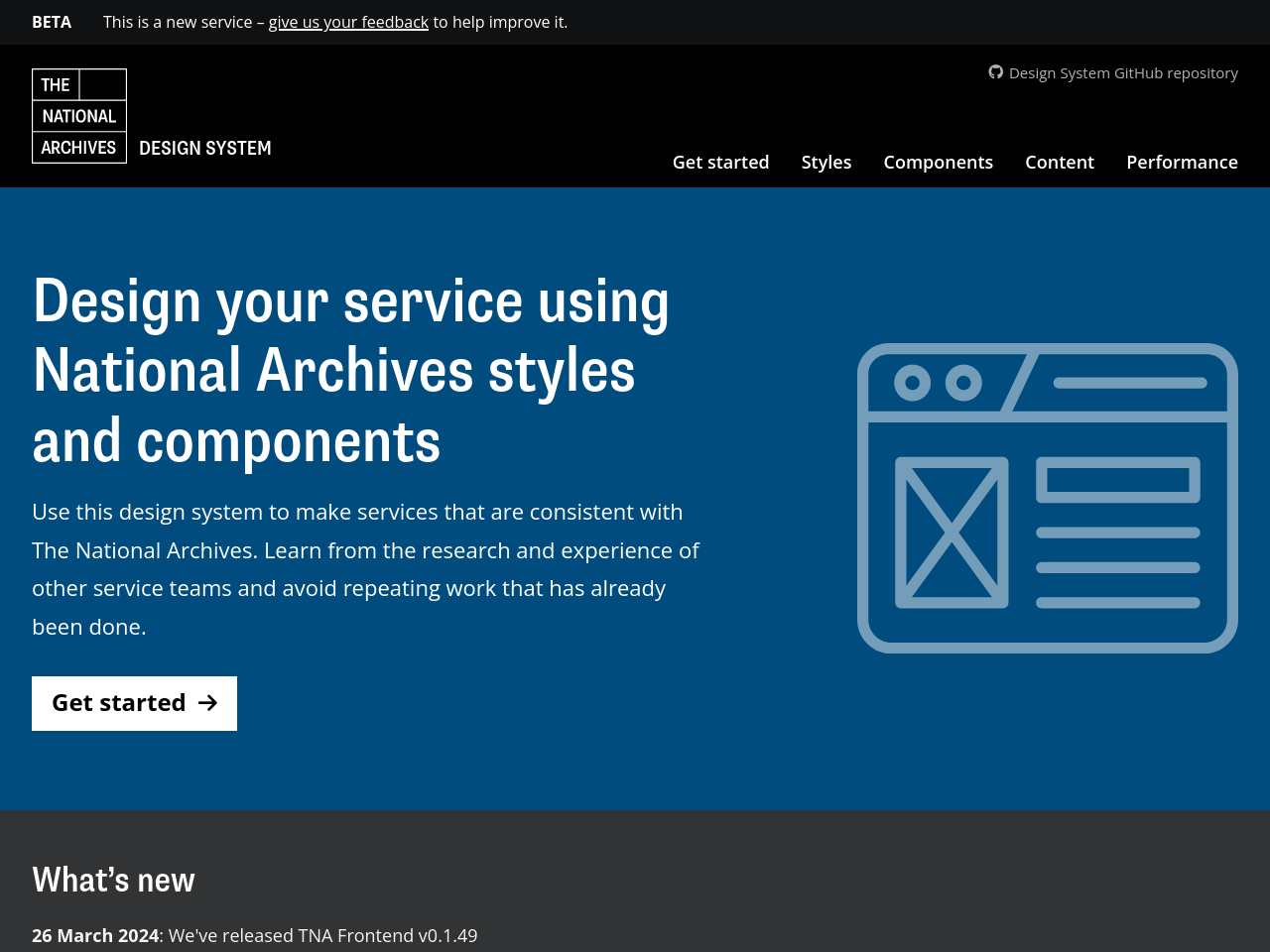 National Archives Design System