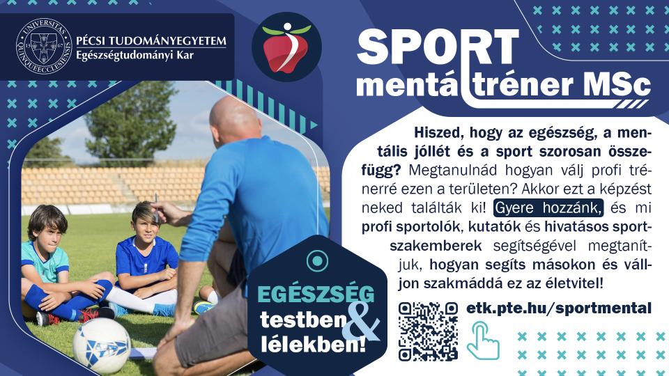 Pécsi Tudományegyetem Sport Mentáltréner MSc 