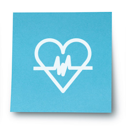 post it illustration - health