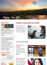 January 2014 Newsletter screenshot