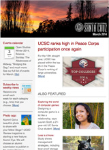 March 2014 Newsletter screenshot