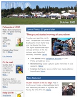 October 2009 Newsletter screenshot