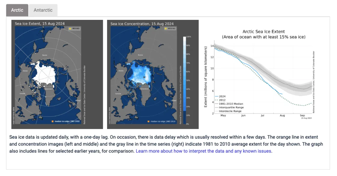 arctic sea ice daily images example