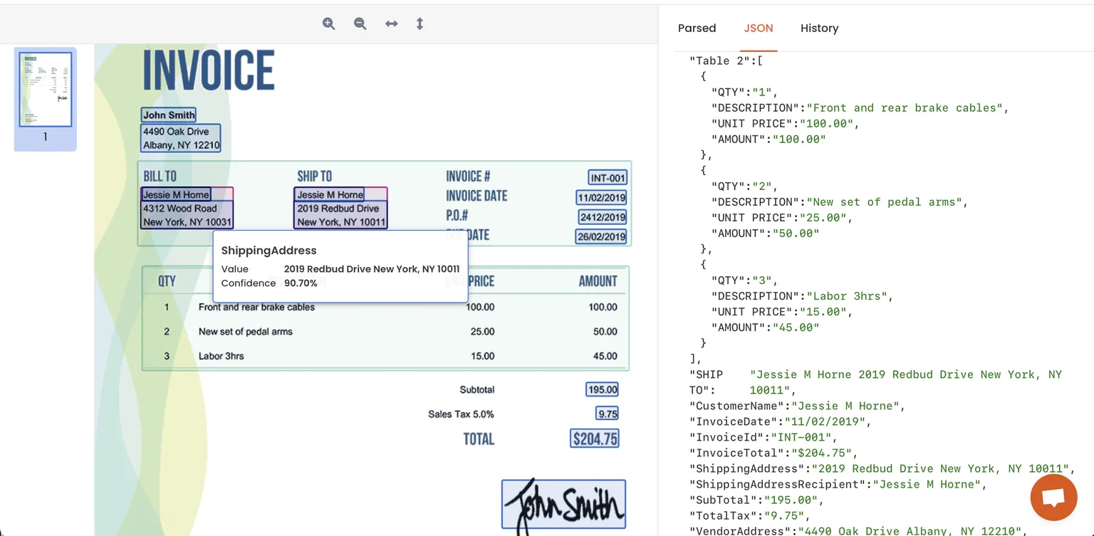 Parsing PDF with AI