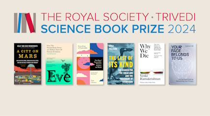 Covers of the six books shortlisted in the 2024 science book prize