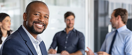 Happy man looking to Apply for a job