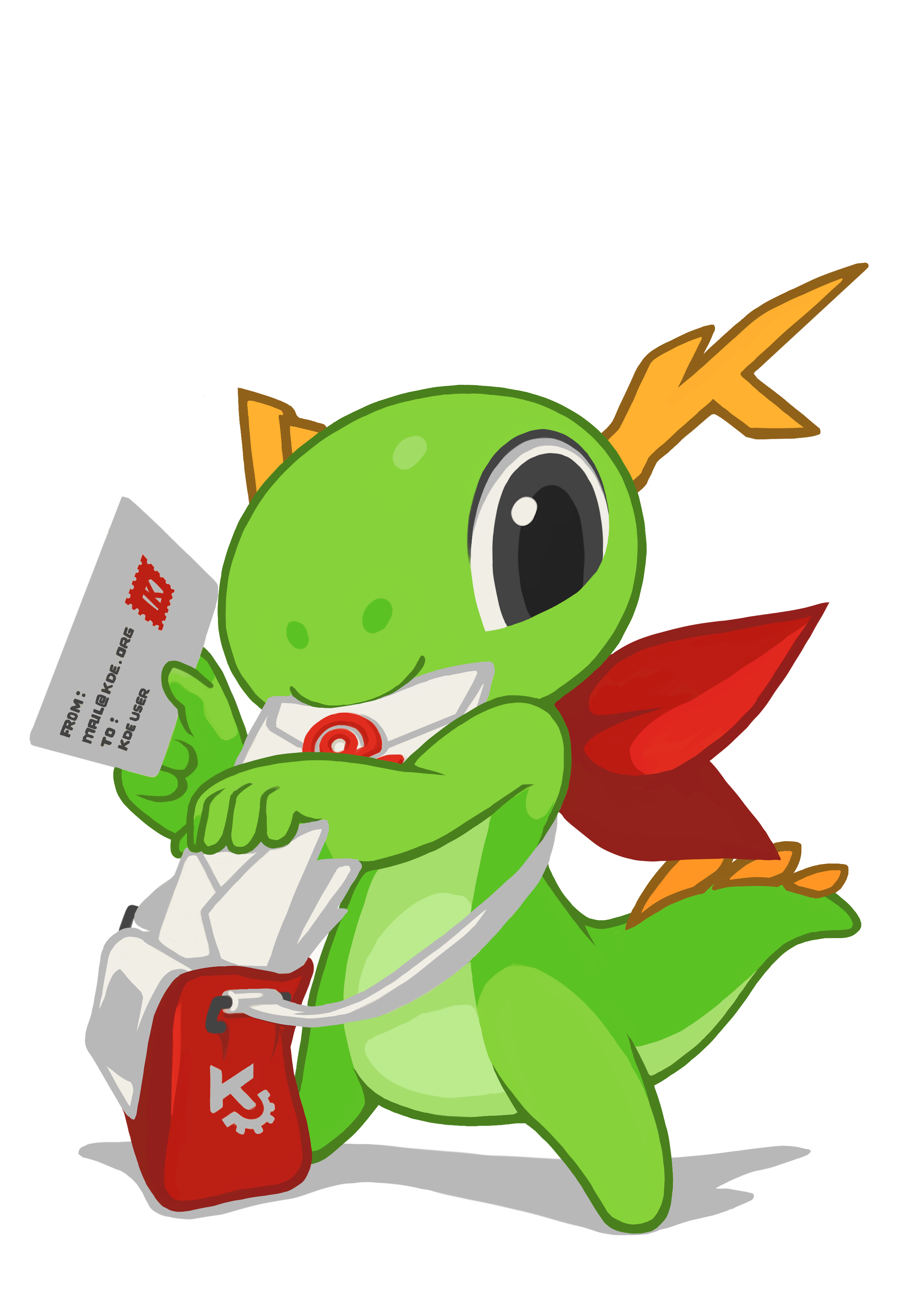 Konqi, the KDE mascot