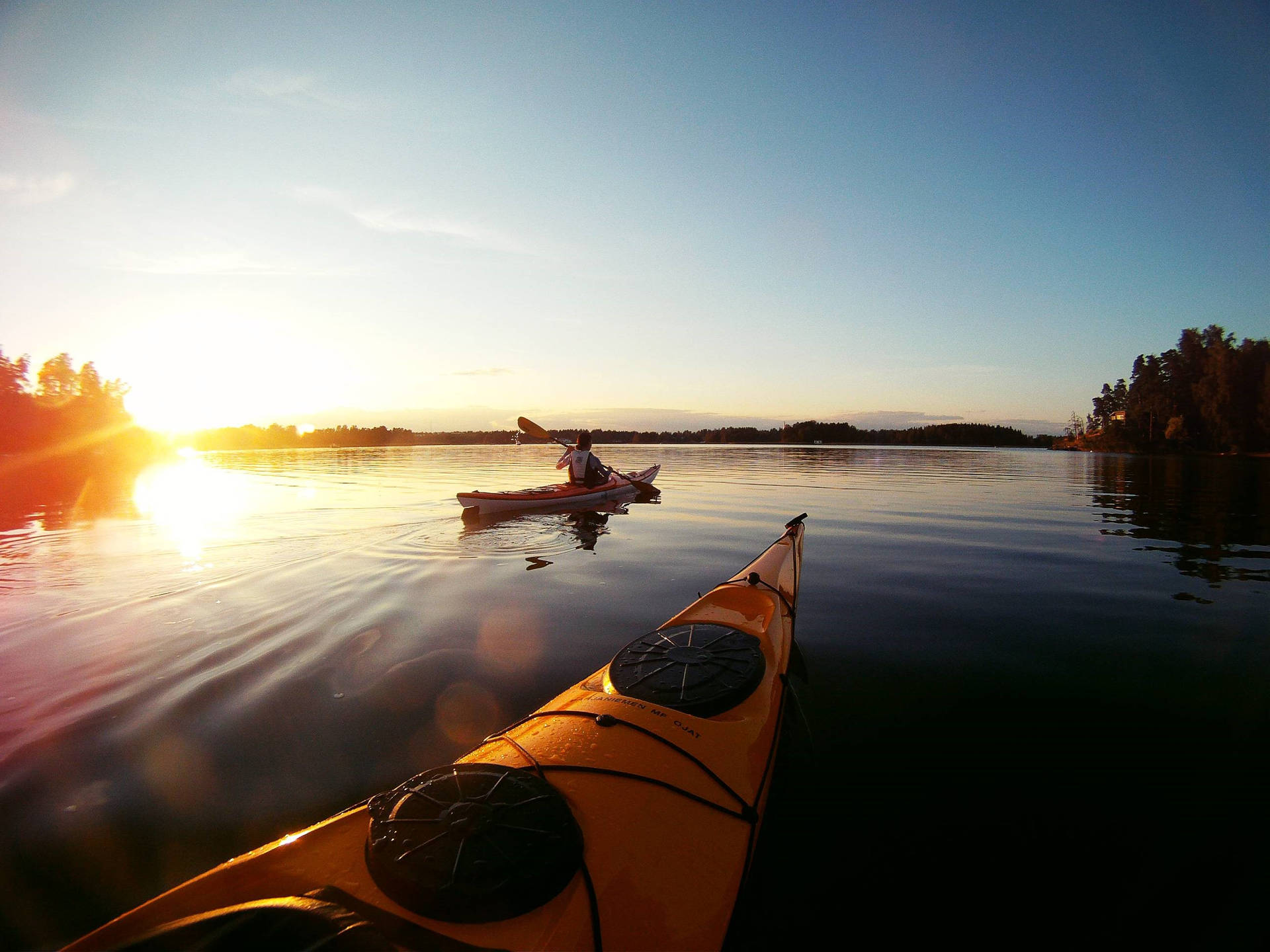 Kayaking Background Wallpaper