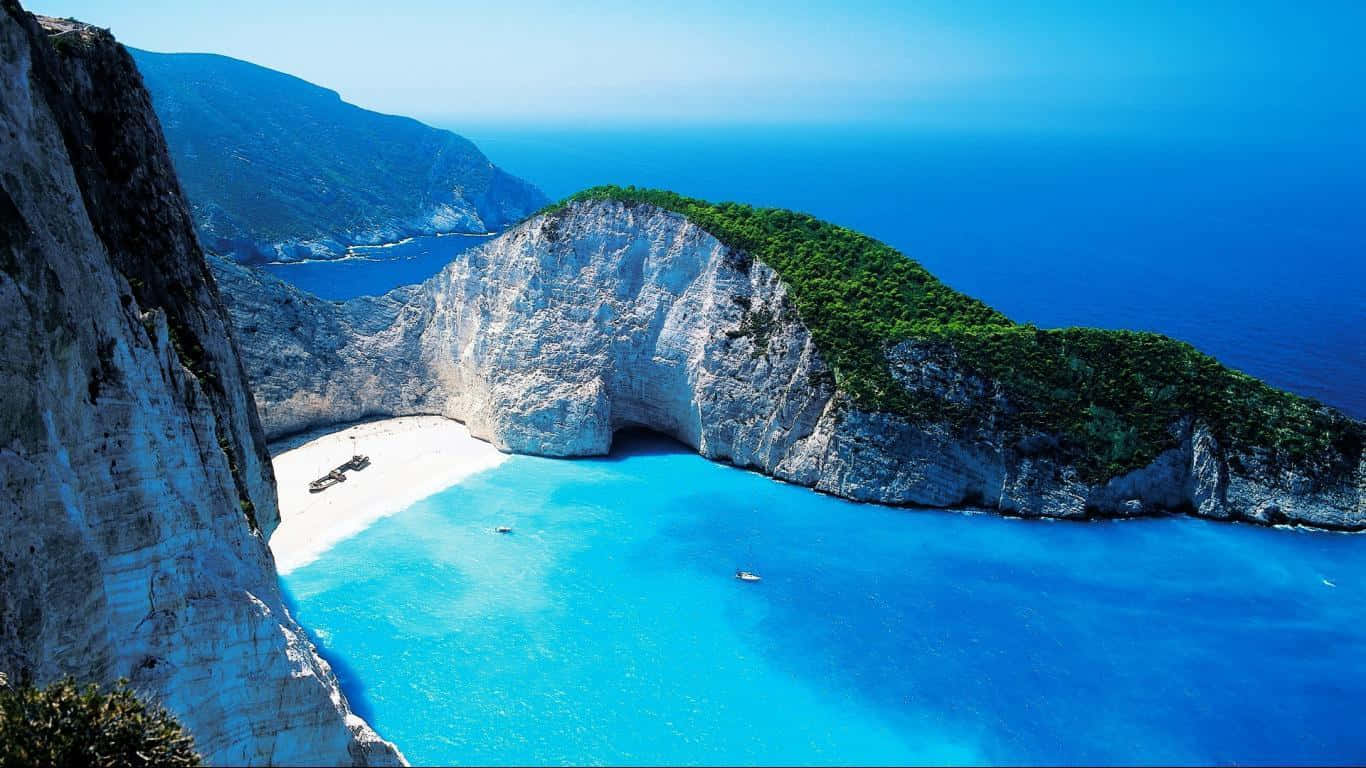 Navagio Beach 1366x768 Monitor Background