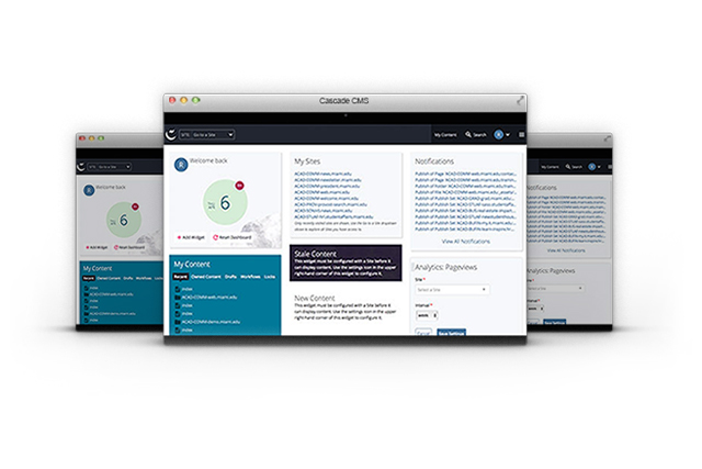 Cascade CMS on Screens