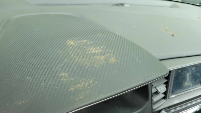 An employee at WLOS News 13 had his car damaged after a family of bears got inside it in the early-morning hours of June 27. (WLOS Staff)
