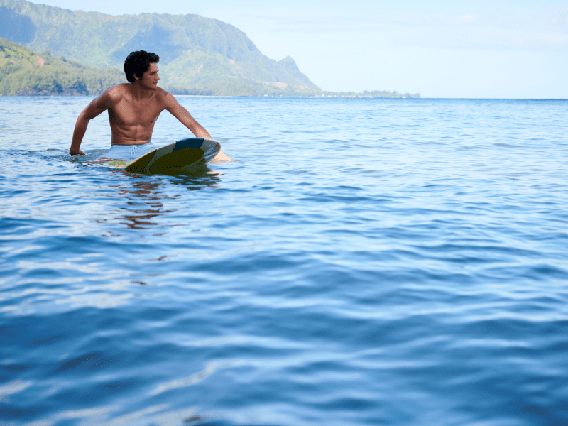 Man Paddleboarding