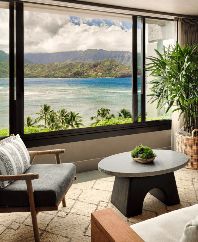 view of ocean from within a guestroom