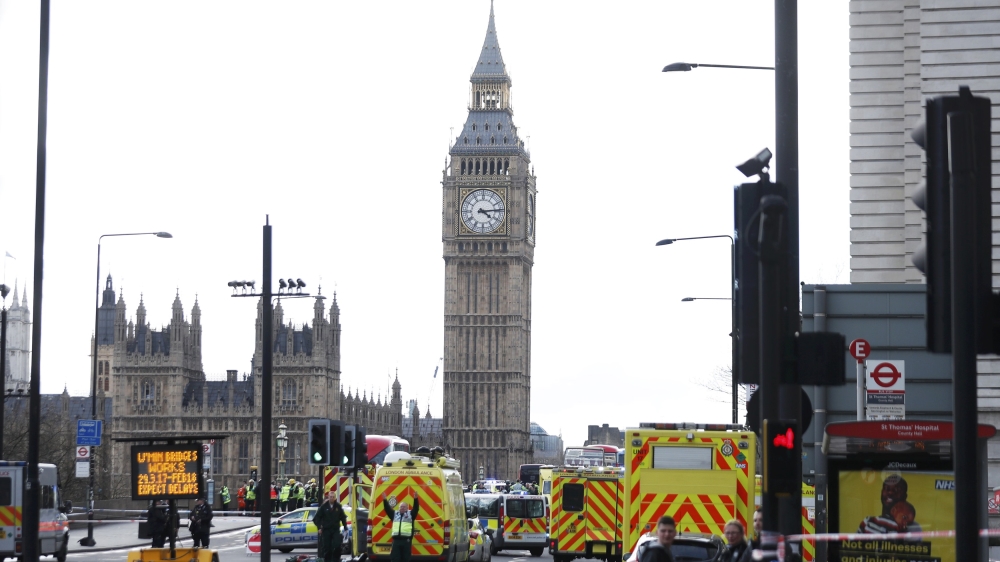 Police cordoned off the bridge after the attack [Eddie Keogh/Reuters]